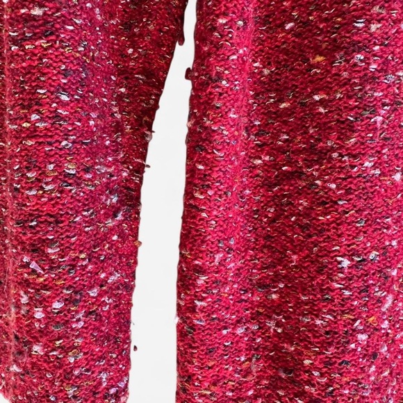 Coldwater Creek Womens Red Soeckled Knit Pullover Sweater V Neck size XL - Picture 6 of 13